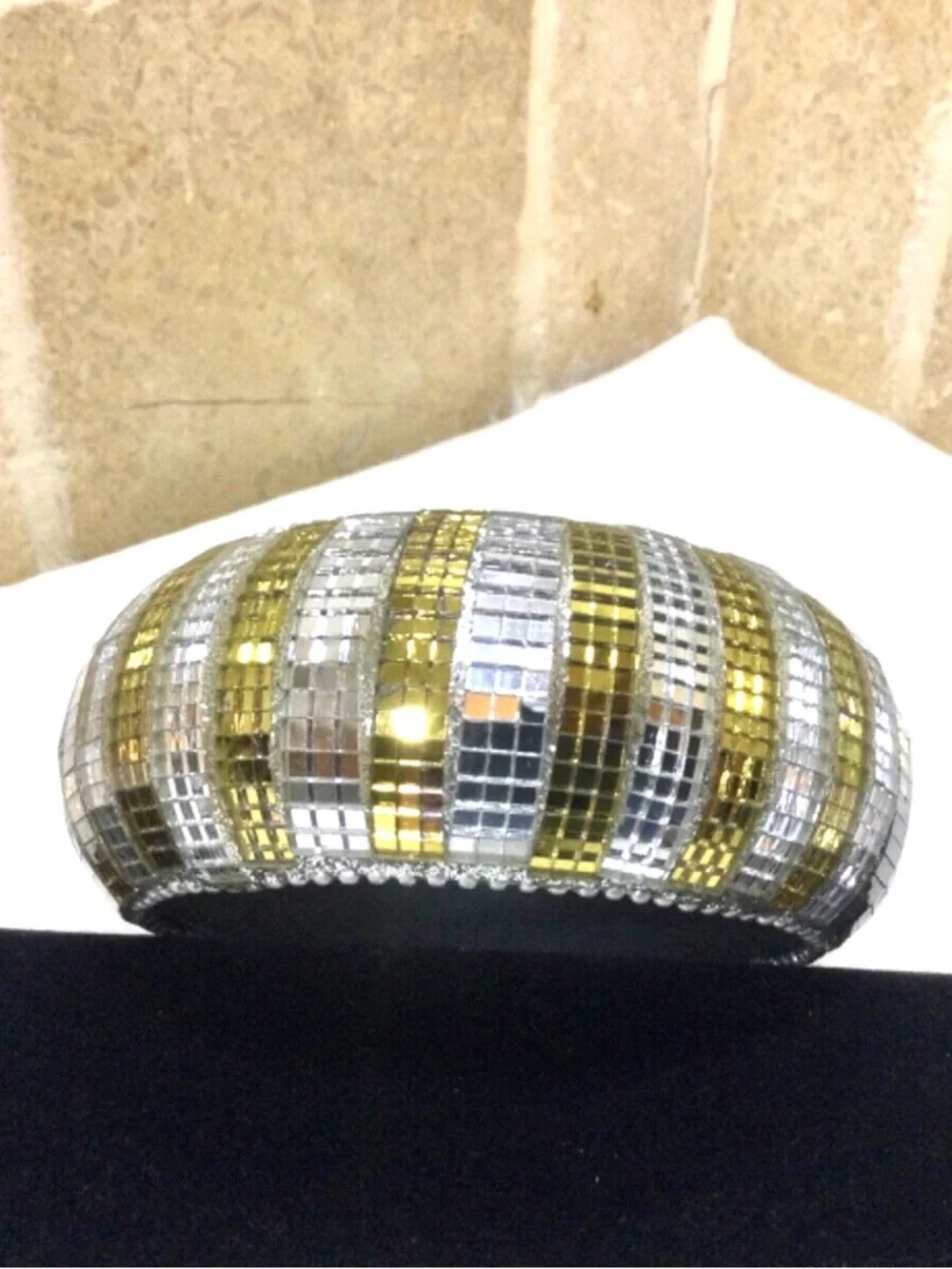 Y2K Chunky Mirrored Disco Bangle Bracelet